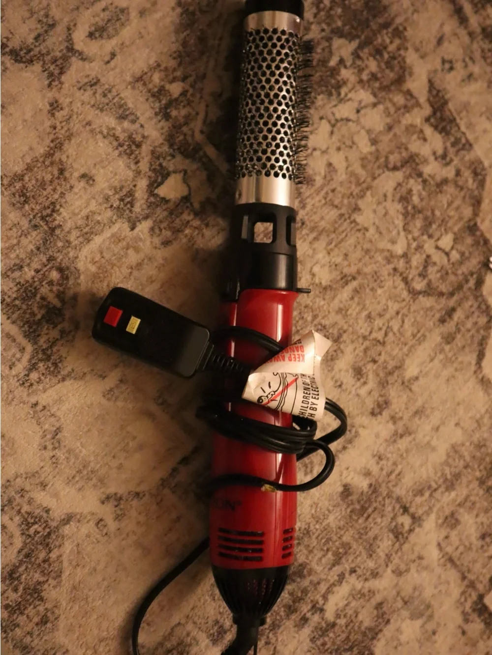 Revlon Red and Silver Hot Air Styling Brush